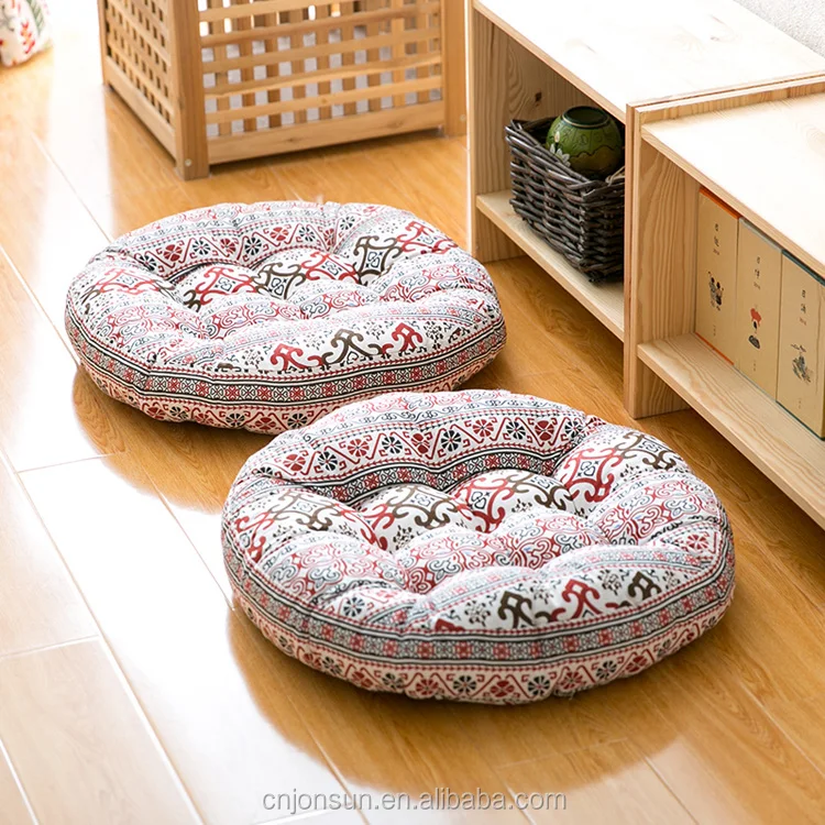 В полоску из 100% хлопка домашние круг подушки сиденья автомобиля Круглый Подушка