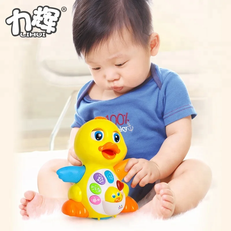 
Игрушки для малышей EQ, хлопнущие желтые утки, детские игрушки, электрические игрушки для малышей 