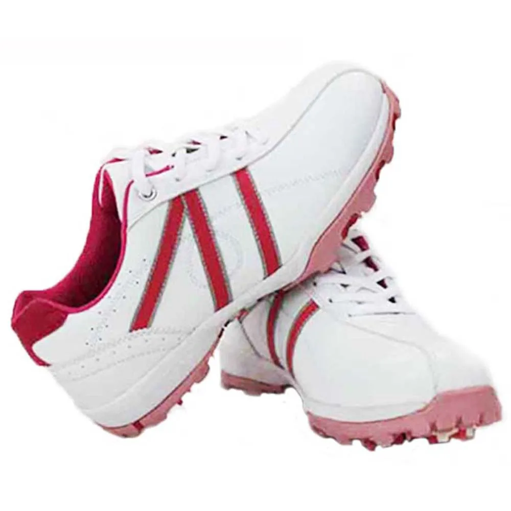 Пользовательский Новый стиль профессиональная спортивная резиновая Розовая обувь для гольфа для женщин