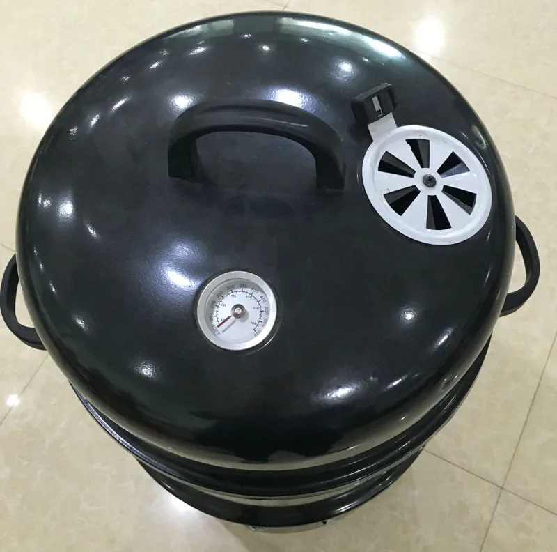 3 in 1 Round Vertical Three Layers Smoker BBQ Wood Charcoal Outdoor Bbq Grill