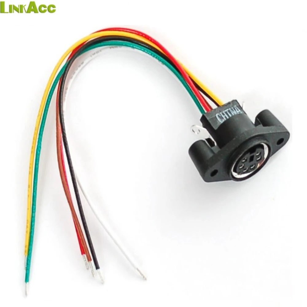 Linkjc Ps/2 Wired Connector Panel Mount Mini Din 6pin Buy Panel Mount