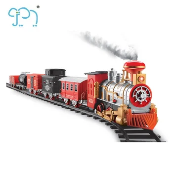 Source Carros de brinquedo Die cast brinquedo trilho de trem elétrico  definido trem com Fumaça e Faixas Sons luz Slot Car trens do modelo de  escala n on m.alibaba.com