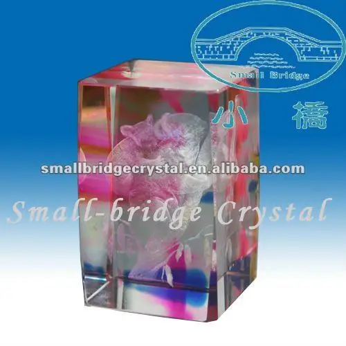 promotional 3d laser engraved crystal cube