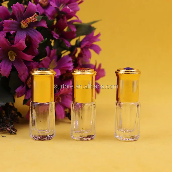 3ml Glass Octagonal Bottles Essential Oil Bottles Glass Roll on Perfume Bottles
