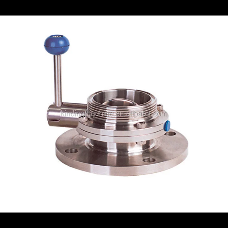 
 Гигиенический пищевой тройной зажим из нержавеющей стали/сварной/резьбовой клапан-бабочка с ручкой/пневматический привод  