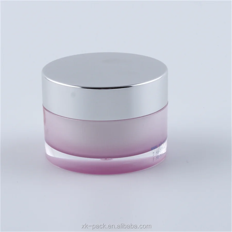 Straight round 5g 15g 30g 50g 100g acrylic cream jar with aluminum cap