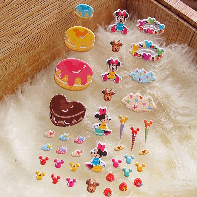 Custom Design 3D Donut Shaped Puffy Stickers for Girl Eco Friendly Cute Cartoon Bubble Sticker