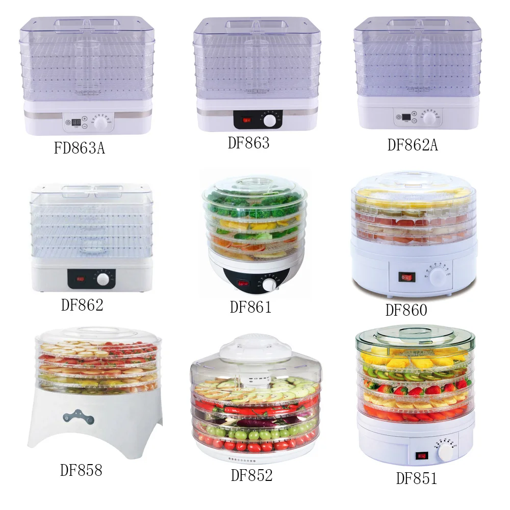 High Quality Electric 5 Trays Fruit Dehydrator Machine Adjustable Food
