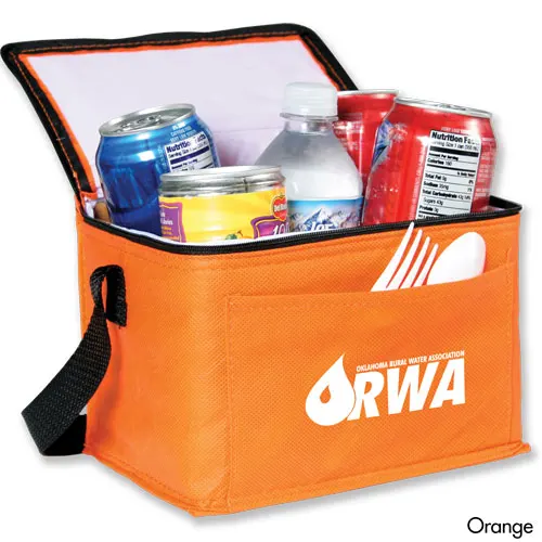Silk Screen Printed Logo Eco Friendly Insulated Thermal Bag Non Woven Food Delivery Bag Lunch Cooling Thermal Cooler Bag