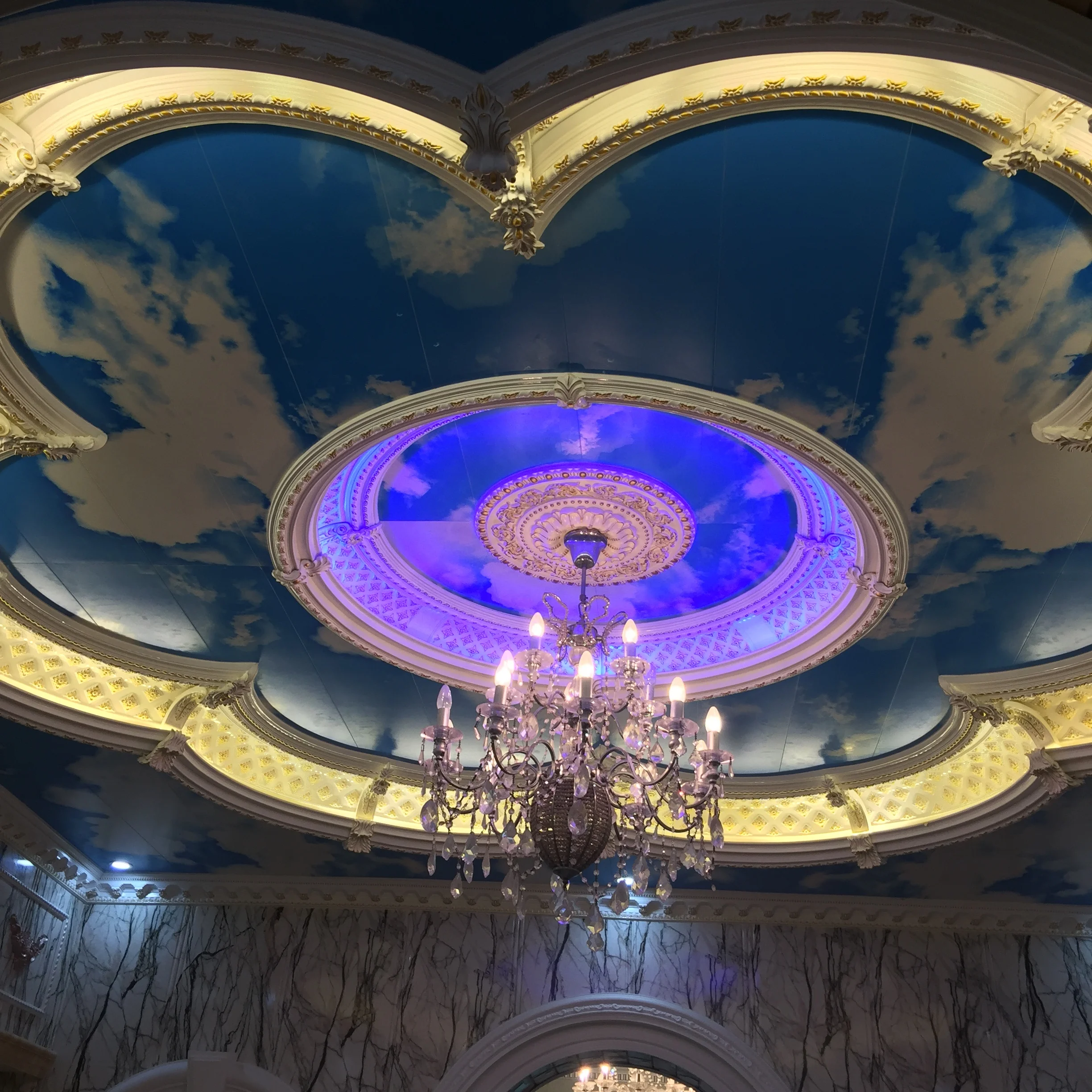 83308 Large PU Ceiling Rose Ceiling Medallions Cheap Home Ceiling Design