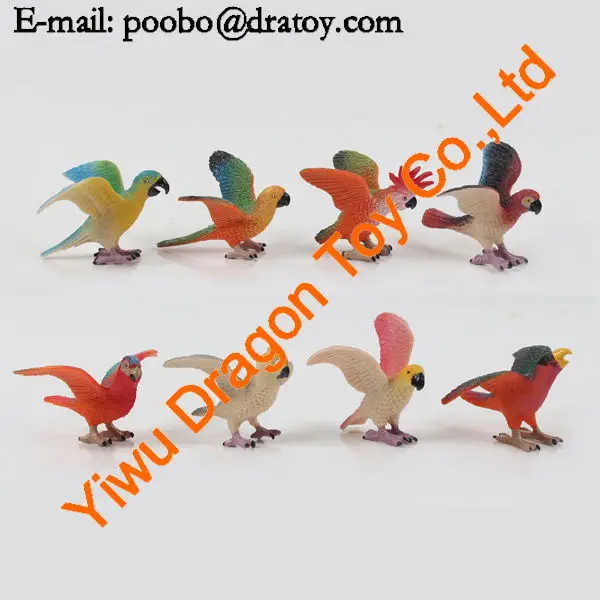 small plastic toy birds