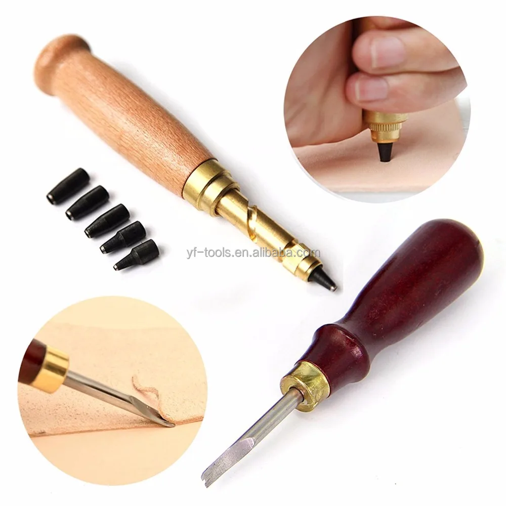 37Pcs Leather Craft Tools Kit Hand Sewing Professional Stitching Punch  Carving Work Saddle Leathercraft Set - AliExpress