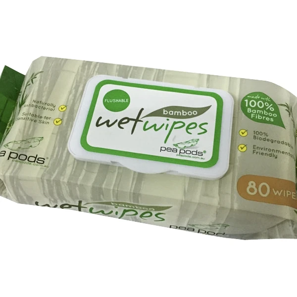 Chemical Free Sensitive Water Wipes Based Bamboo Cotton Biodegradable