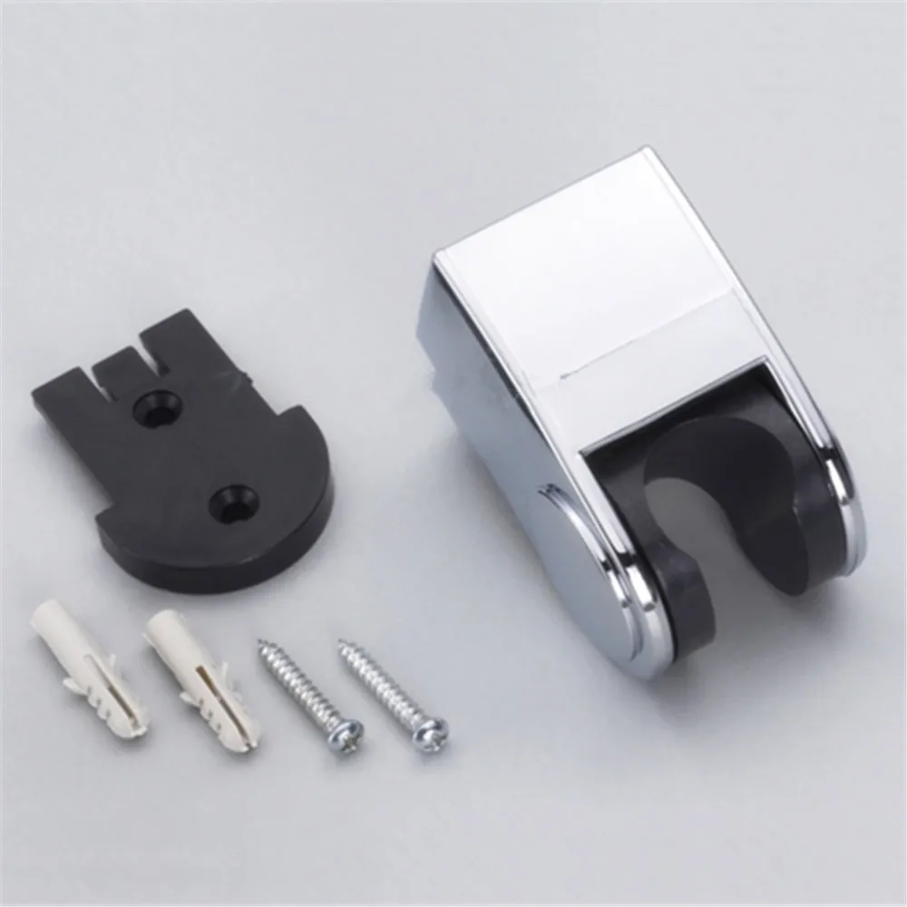 Handheld Shower Holder Adjustable Fixed Shower Seat ABS Chrome Shower Head Seat Bathroom Accessories