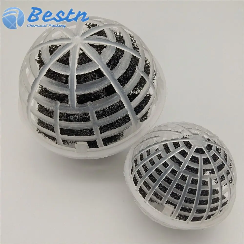 PP Suspend Cage Ball Plastic Bio Floating Packing Ball for Industrial Wastewater Treatment