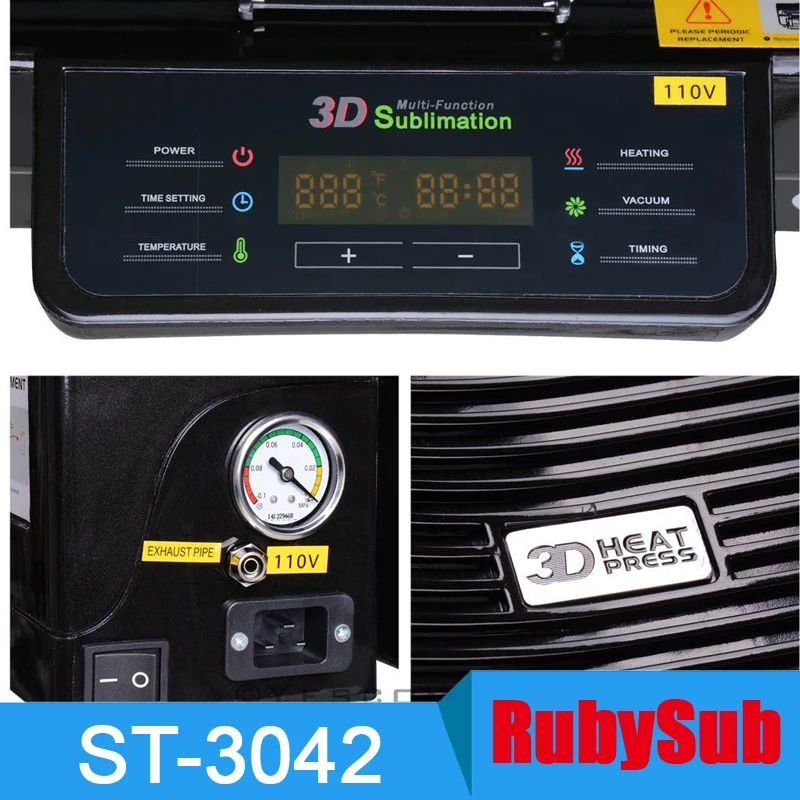 ST3042 Multifunctional 3D Sublimation Heat Press Machine for