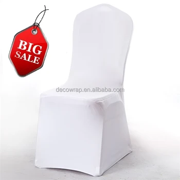 HOT SALE LONGSUN White Cheap Universal Spandex Lycra Stretch Elastic Chair Cover For Hotel Wedding Banquet Party