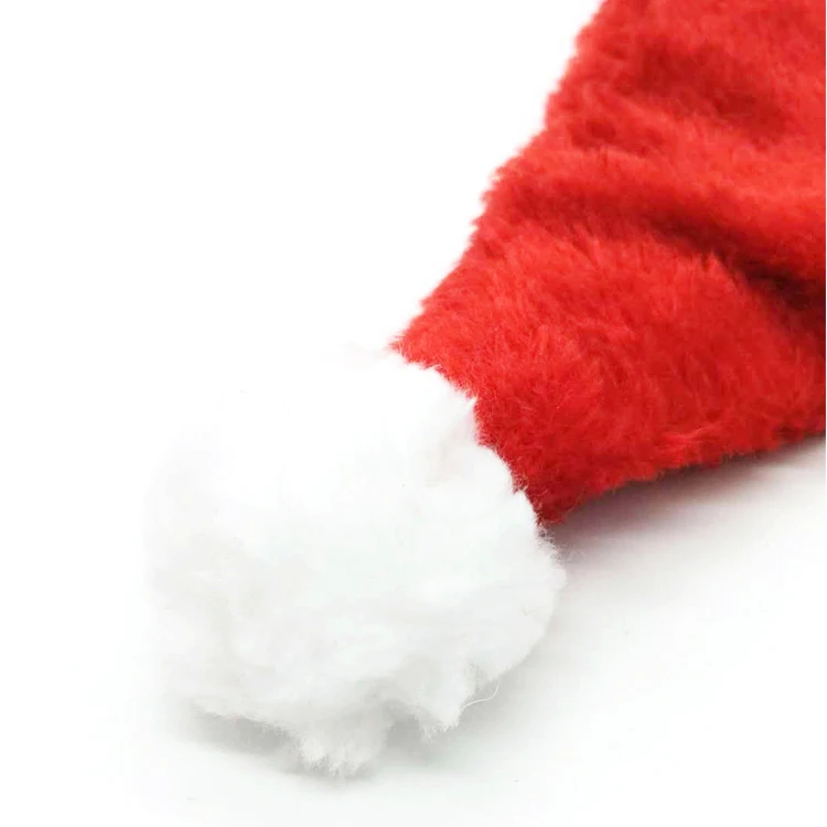 
 Фабричная ткань дизайн плюшевый мех красный цветной Бархат Детский Рождественский Санта-Клаус шляпа  