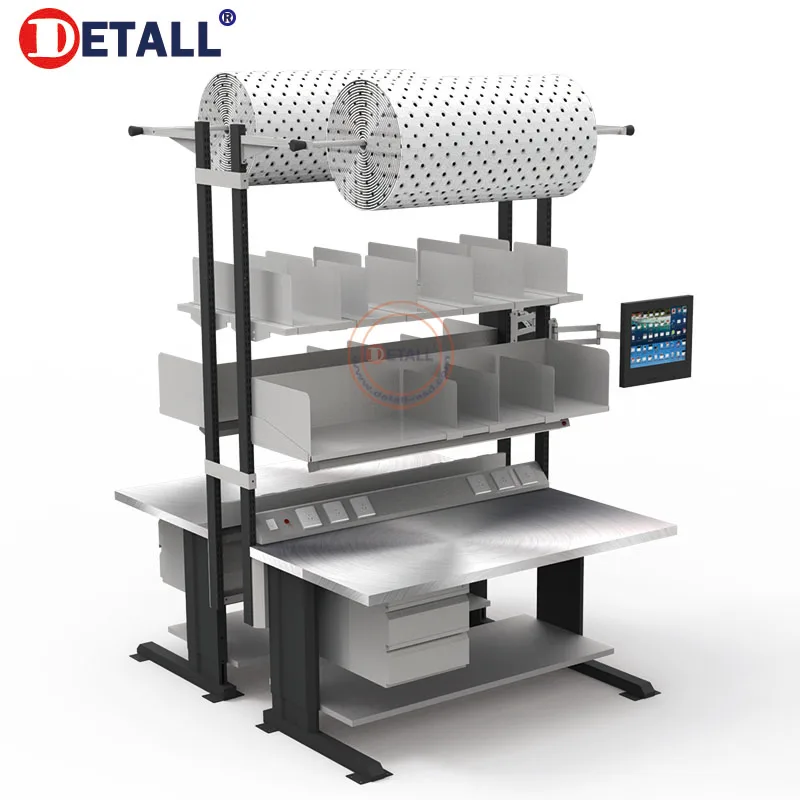 Detall New Design Rotating Packing Table with Bubble Wrap Pole