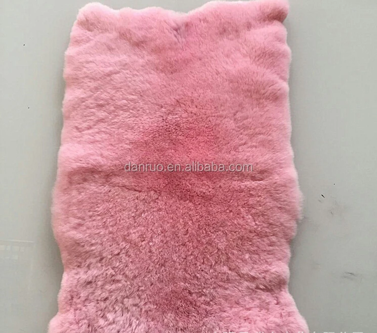 factory direct wholesale price high quality rex rabbit fur skin plate for garment or carpets