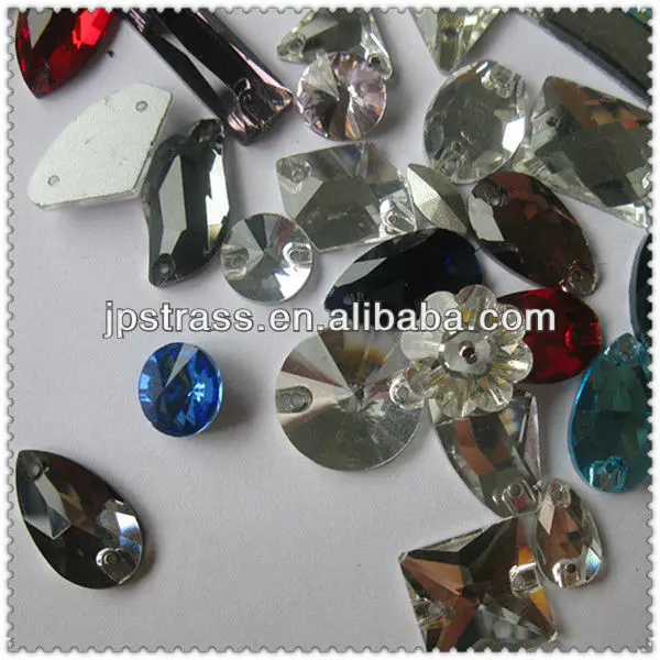 flat back glass beads
