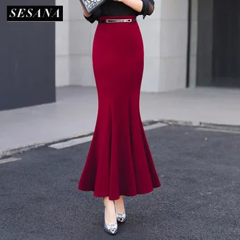 Fashion Wine Red Burgundy Evening Party Skirt