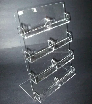 Counter Top 8 Pockets Clear Acrylic Business Card Holder Memo Gift 