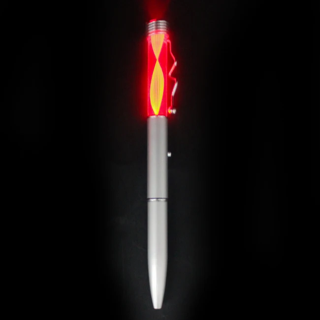 High Quality Custom Flashing Light up Ballpoint Pen Promotional LED Metal Pen