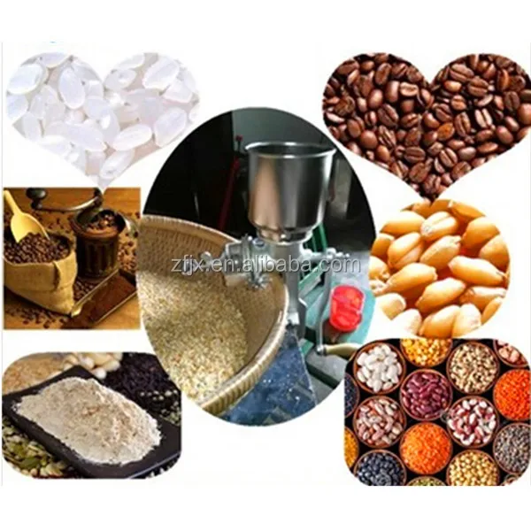 Manual Corn Maize Wheat Rice Bean Coffee Coco Bean Pepper Grinding Crushing Milling Machine