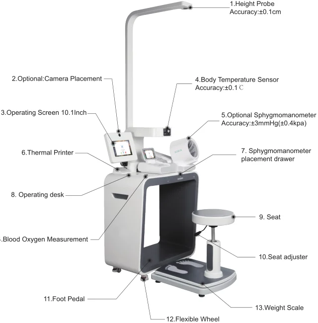 product sonka intelligent health check up kiosk health kiosk for health care center medical device-65