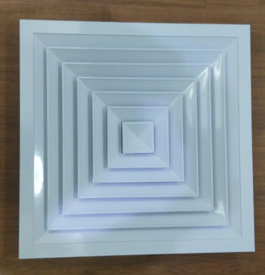 Square Air Conditioning Ceiling Diffuser Hvac System With Damper ...