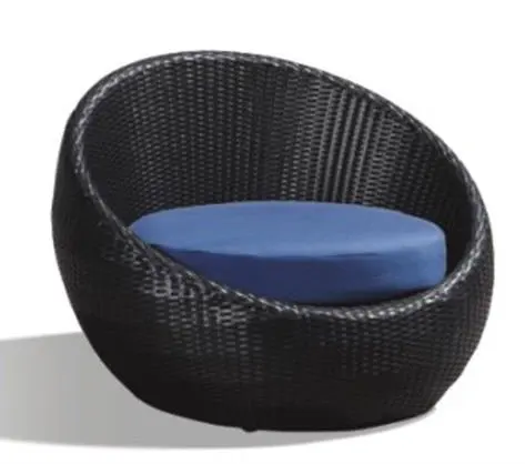 round woven outdoor chair