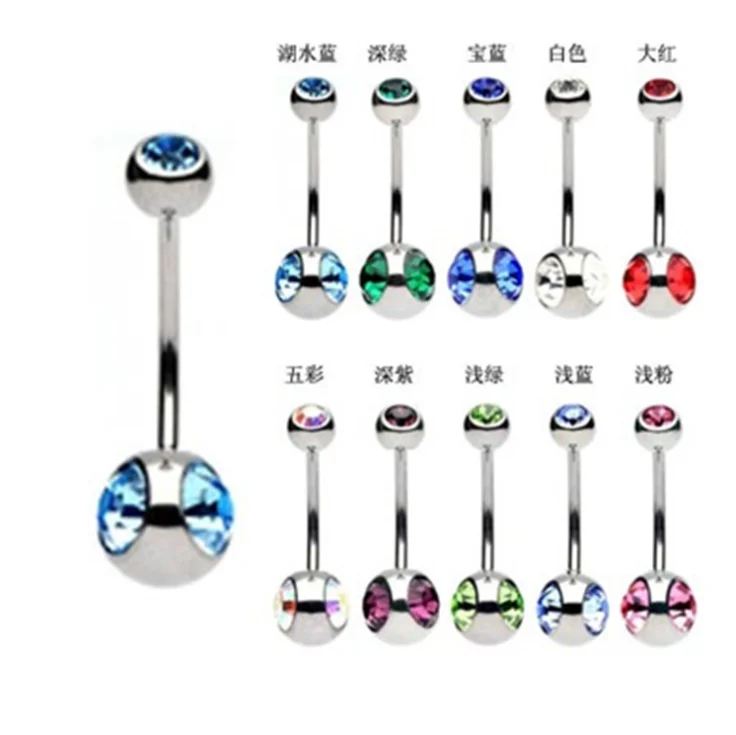 Package of 200pcs Surgical Steel Jeweled Body Piercing in Assorted Styles 