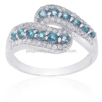 PES Fashion Jewelry! London Blue Topaz and Cubic Zirconia Twist Ring