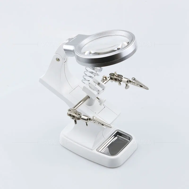 Лупа для часов 75 мм настольная лампа сварочное увеличительное стекло со светодиодной
