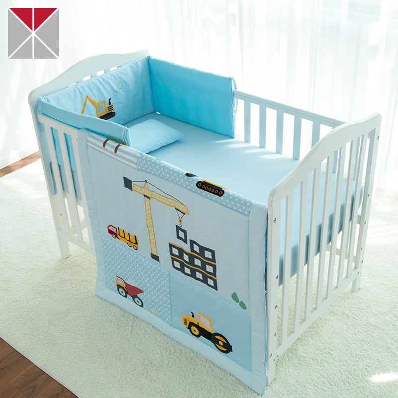 blue cot bedding