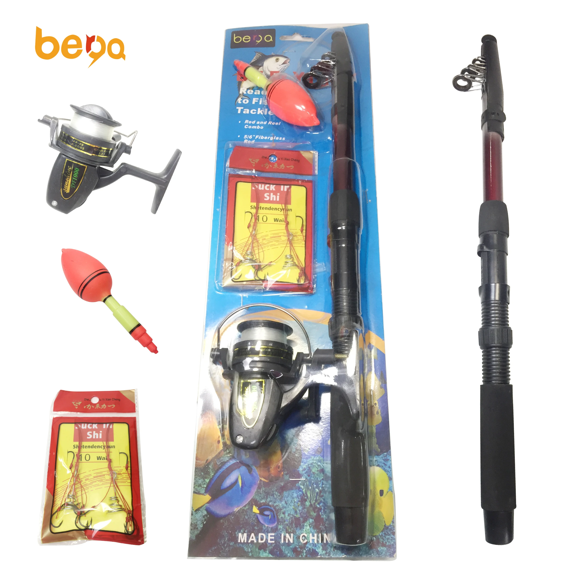 Fishing Reel Rod Combo Telescopic Fishing Rod and Spinning Reel Set Baits X5O7 