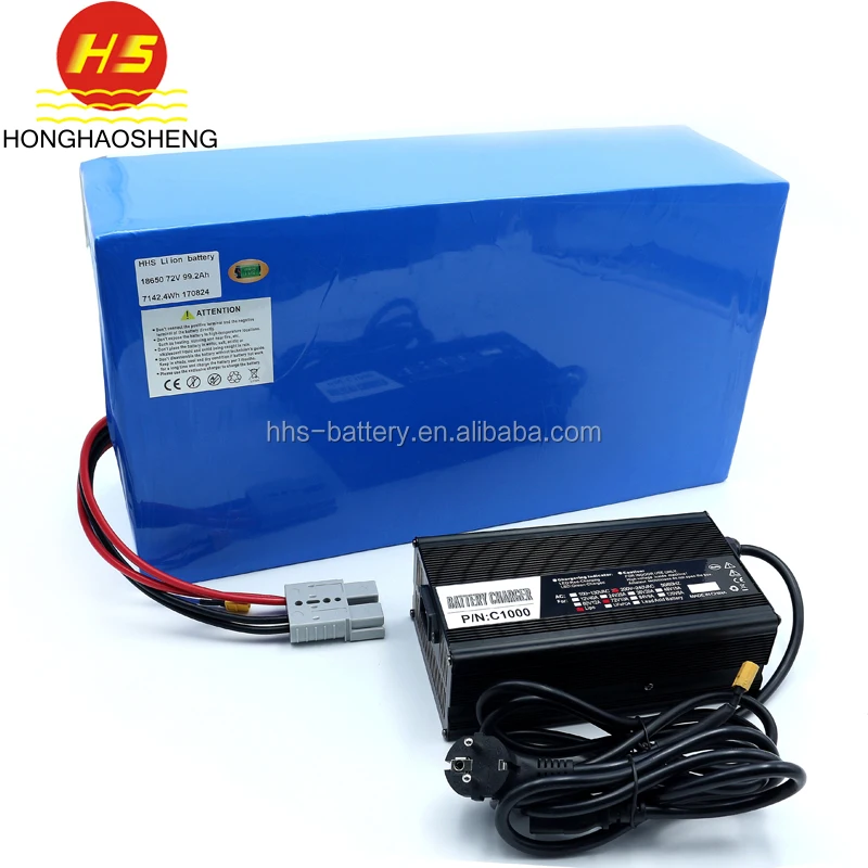 Popular Shenzhen factory 18650 72Volt 40Ah lithium ion battery rechargeable 72V battery pack with charger