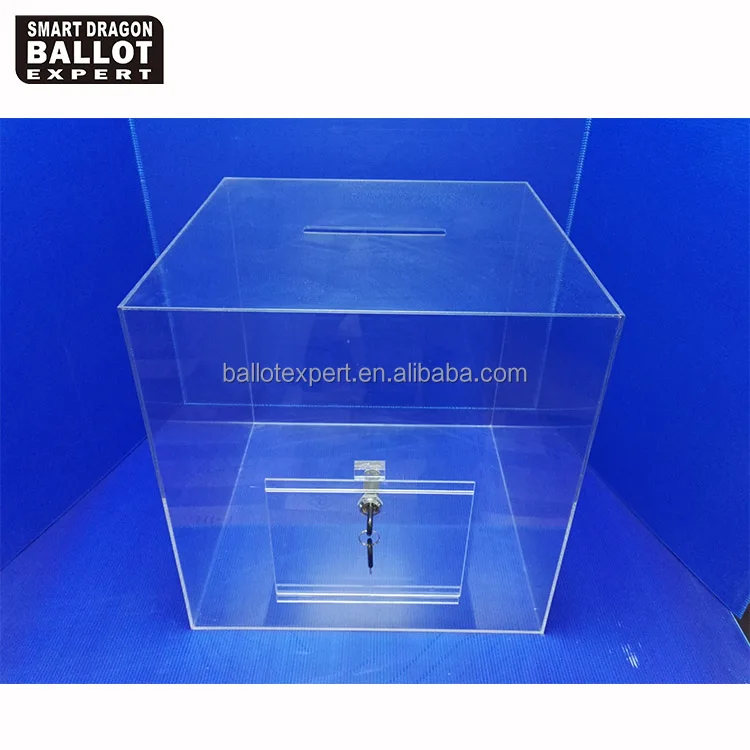Large Vote Cube Lockable Acrylic Ballot Suggestion Half Transparent Box -  Buy Large Clear Vote Cube Box,Lockable Acrylic Ballot Box,Suggestion Box  Product on 