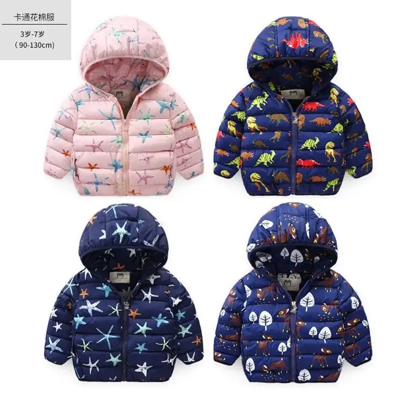 
 Теплая куртка для мальчиков P0117 с принтом животных и мультфильмов на заказ, детская одежда  