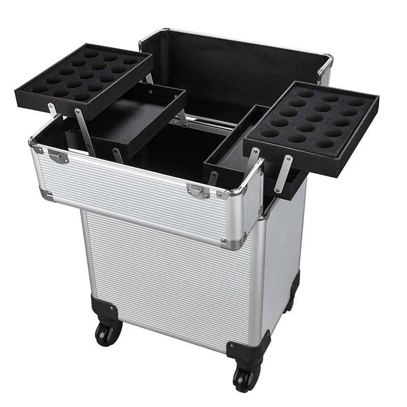 Professional Makeup Box Large Capacity with Wheels