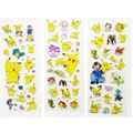 60 Sheets lot Pokemon Pikachu Cartoon Puffy Stickers Kids Classic Toy 3D Anime Stickers for Children