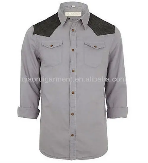 men's shirt with shoulder patches