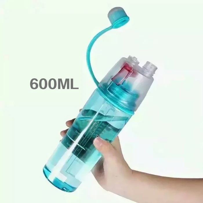 600ml 3 Color Plastic Spray Cool Summer Sport Water Bottle Kids school  Portable Climbing Outdoor Bike Shaker My Water Bottles