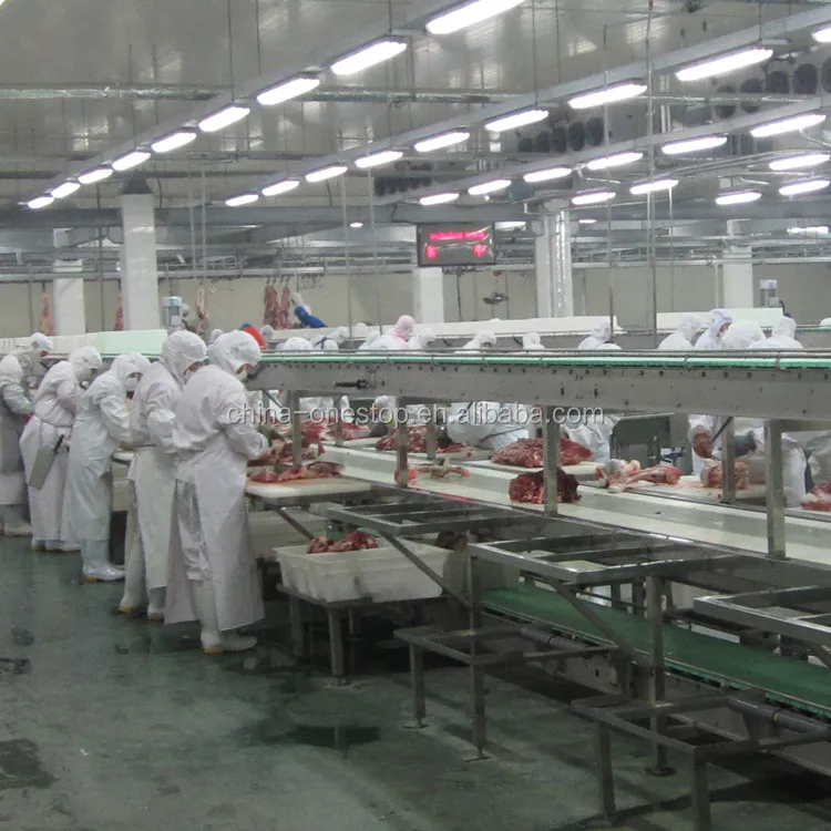 Cattle Slaughter Stainless Steel PVC Beef Boneless Conveyor