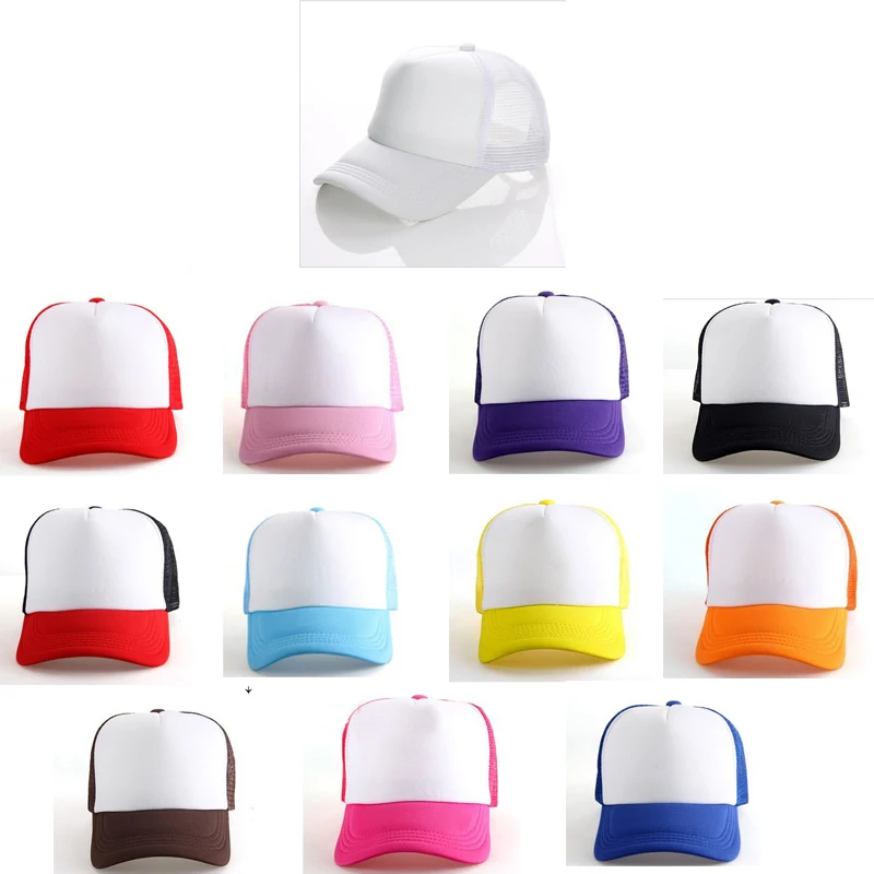 C010 Custom Design 10 Colors Baseball Hat Adult Cotton Blank Sublimation Sun  Hat for Heat Transfer Printing