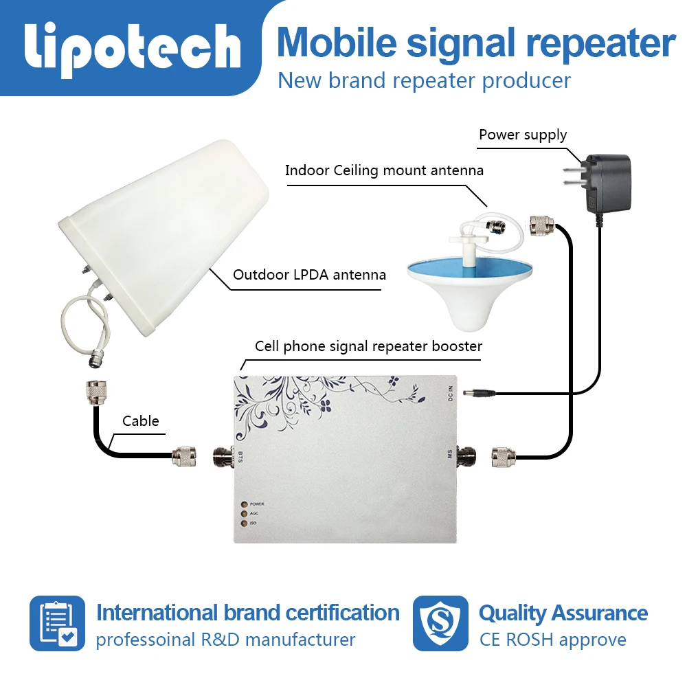 LIPOTECH новый сотовый телефон booster диапазон частот 2100 мГц мобильный ретранслятор сигнала