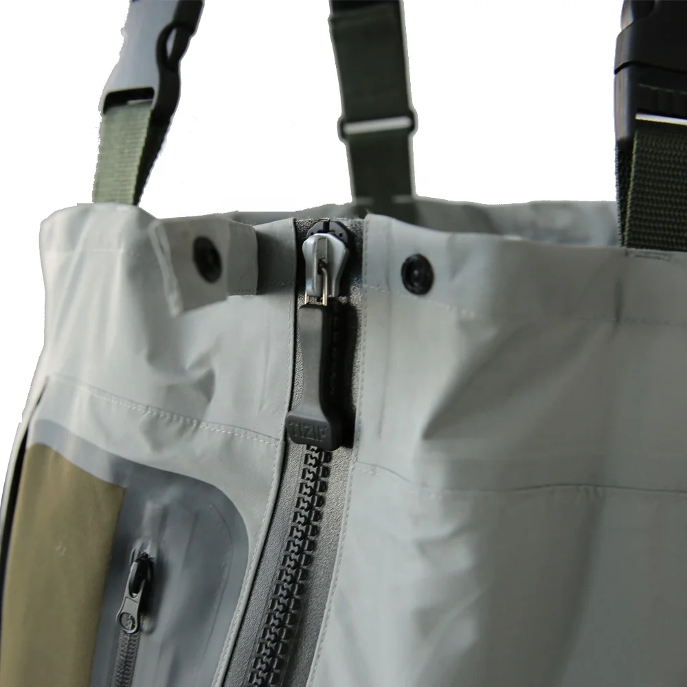 Custom Breathable Chest Waders Zippered Stocking Foot Fishing Waders for Fly Fishing