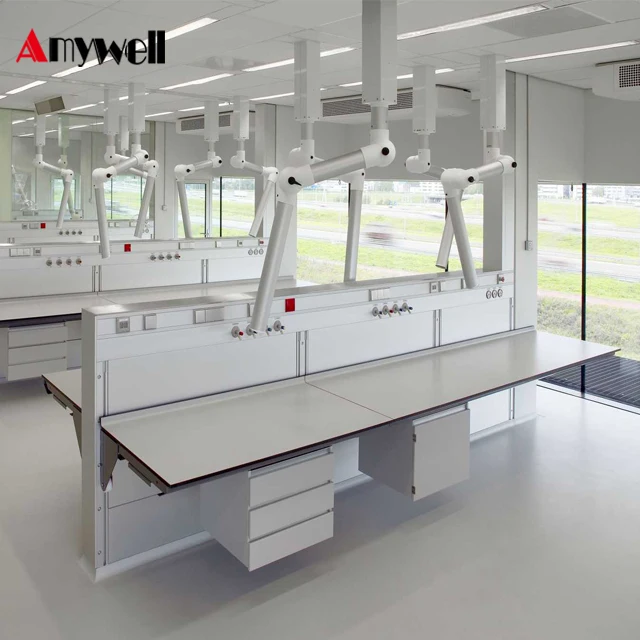 Amywell matte surface 16mm white color solid chemical resistant laboratory bench top