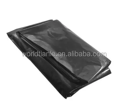 BLACK GARBAGE BAGS LDPE 100% RECYCLED 110/55 X 120 CM. 150 LITERS GAUGE 400